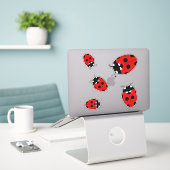 Sticker Jardin de Ladybugs mignons Insectes (Ordinateur portable sur le bureau)