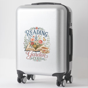 Sticker Jardin de lecture Cottagecore Floral Club