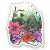 Sticker Jardin des colibris (Recto)