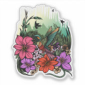 Sticker Jardin des colibris (Devant)