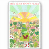 Sticker Jardin des écureuils (Devant)