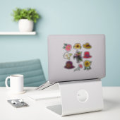 Sticker Jardin élégant (Ordinateur portable sur le bureau)