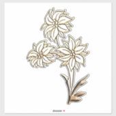 Sticker jardin nature art or tournesol (Feuille)