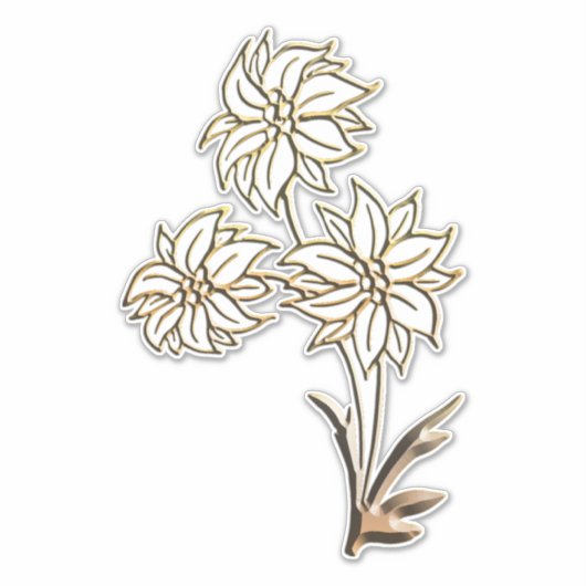 Sticker jardin nature art or tournesol (Devant)