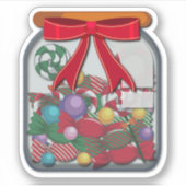 Sticker jarre ornementale de noël (Devant)