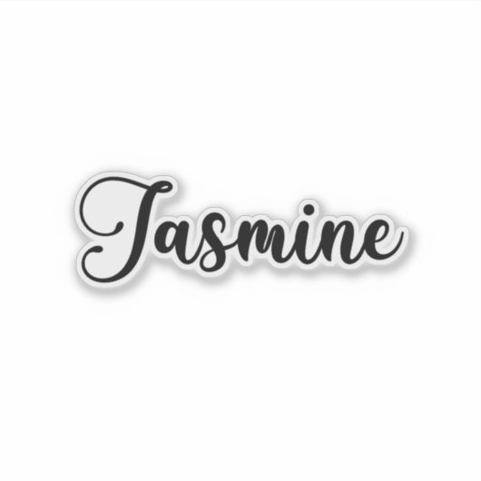 Sticker Jasmine Nom - Calligraphie manuscrite (Devant)