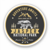Sticker Jasper National Park Alberta Canada (Recto)