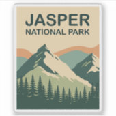 Sticker Jasper National Park Canada Scenic Nature Art (Devant)