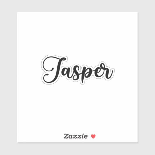 Sticker Jasper Nom - Calligraphie manuscrite (Feuille)