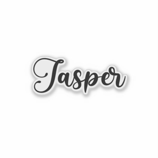 Sticker Jasper Nom - Calligraphie manuscrite (Devant)