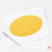 Sticker jaune brillant ovale (Enveloppe)