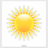 Sticker Jaune clair jaune orange (Feuille)