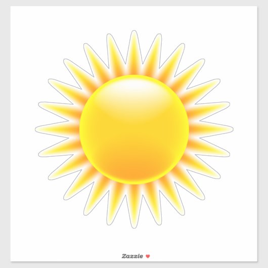 Sticker Jaune clair jaune orange (Feuille)