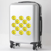 Sticker Jaune de softballs personnalisés ensemble de noms  (Sur valise)