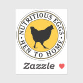 Sticker Jaune d'oeuf avec logo en vinyle étanche Hen (Feuille)