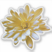 Sticker jaune floral mignon (Devant)