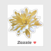 Sticker jaune floral mignon (Feuille)