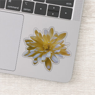 Sticker jaune floral mignon