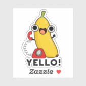Sticker Jaune Fruit Fruit Jaune Banane Pun (Feuille)