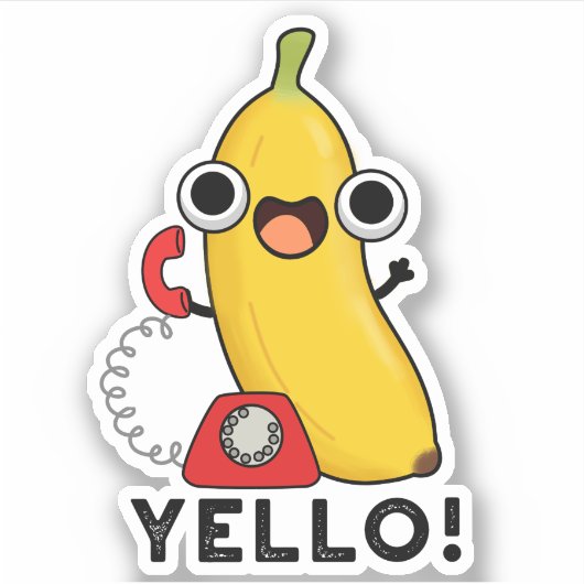Sticker Jaune Fruit Fruit Jaune Banane Pun (Devant)