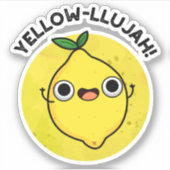 Sticker Jaune llujah Funny Pun citron (Devant)