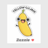 Sticker Jaune Luja Funny Banana Pun (Feuille)