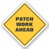 Sticker Jaune panneau de signalisation de la route de diam (Devant)