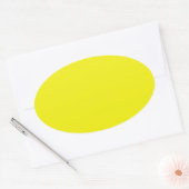 Sticker jaune vif ovale (Enveloppe)