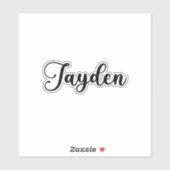 Sticker Jayden Name - Calligraphie manuscrite (Feuille)