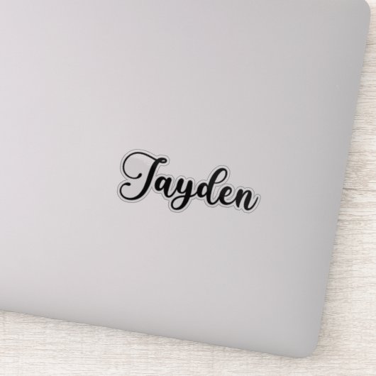 Sticker Jayden Name - Calligraphie manuscrite (Détail)