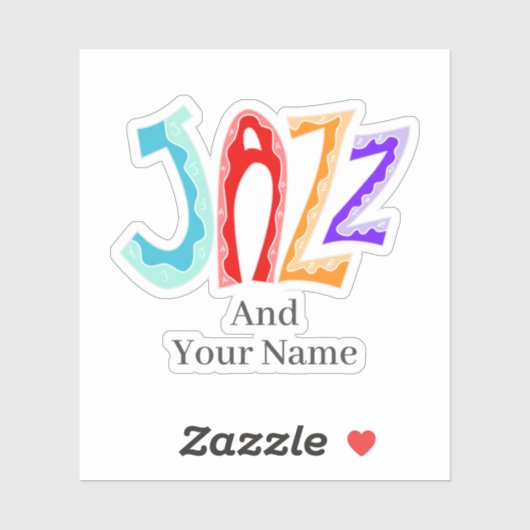 Sticker Jazz Lettering (Feuille)