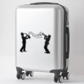 Sticker jazz-silhouette-musicien-trompette (Sur valise)