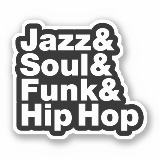 Sticker Jazz & Soul & Funk & Hip hop (Devant)