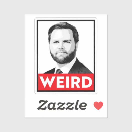 Sticker JD Vance est WEIRD (Feuille)