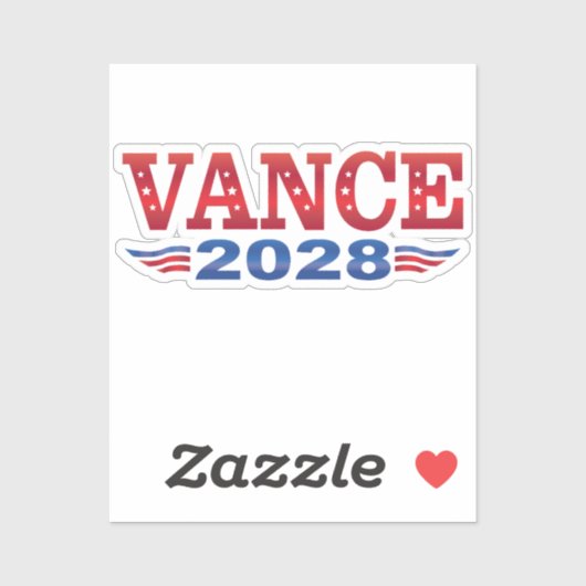 Sticker JD Vance Président 2028 (bl) (Feuille)