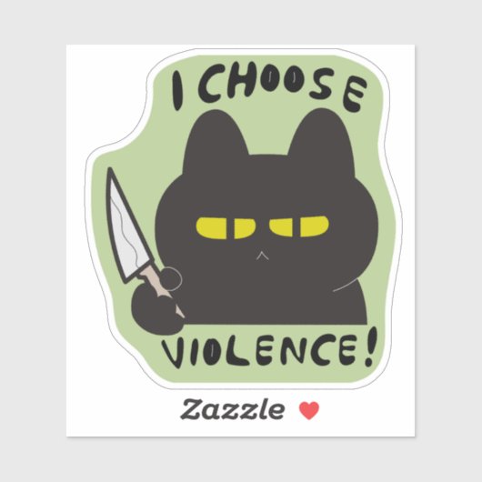 Sticker Je choisis la violence CAT (Feuille)
