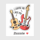 Sticker Je Choisis Uke Je Vous Choisis Drôle Guitare Ukule (Feuille)