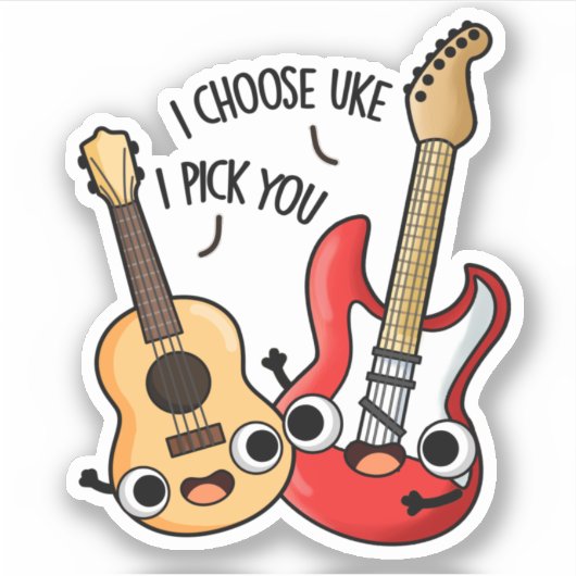 Sticker Je Choisis Uke Je Vous Choisis Drôle Guitare Ukule (Devant)