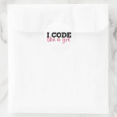 Sticker Je code comme une fille (Sac)