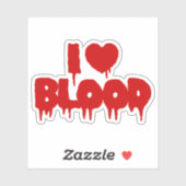 STICKER JE COEUR [AMOUR] SANG (Feuille)