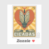 Sticker Je Coeur Cicadas (Feuille)