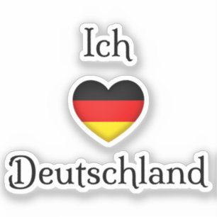 Sticker "Je coeur l'Allemagne" "Ich Liebe Deutschland" all