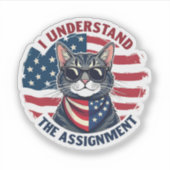 Sticker Je comprends l'affectation Harris Walz Cat Lady (Devant)