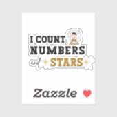 Sticker Je compte les nombres et les étoiles - Comptable (Feuille)