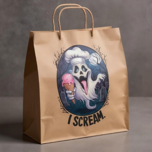 Sticker "Je crie" Funny Ghost Chef Halloween Glace St