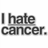 Sticker Je déteste le cancer (Devant)