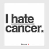Sticker Je déteste le cancer (Feuille)