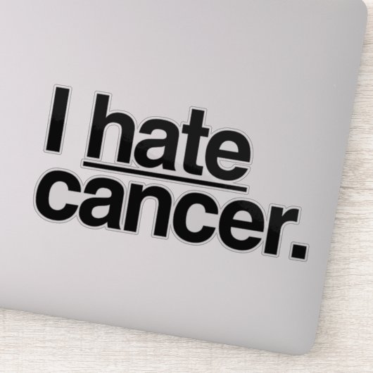 Sticker Je déteste le cancer (Détail)