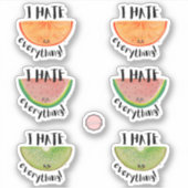 Sticker Je Déteste Tout, Tranches De Fruits Ssarcastiques (Devant)