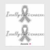 Sticker Je déteste vraiment le cancer | Glioblastoma GBM (Feuille)